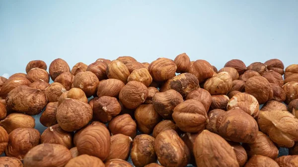 Hazelnut Background Many Nuts High Quality Photo — Foto Stock