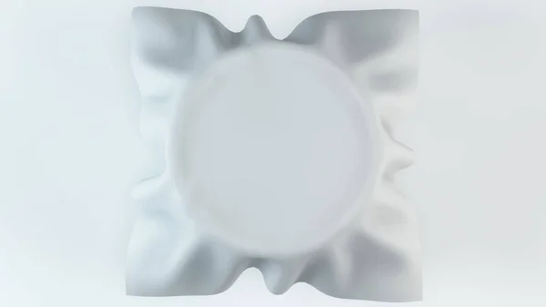 Pódio Branco Branco Com Vista Superior Têxtil Foto Alta Qualidade — Fotografia de Stock