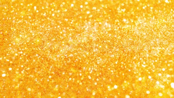 Λαμπερό Χρυσό Φόντο Glitter Νέο Έτος Διακοπές Φόντο Υψηλής Ποιότητας — Αρχείο Βίντεο