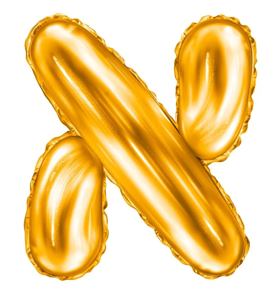 Gyllene Folie Uppblåsbara Leksaker Teckensnitt Hebreiska Bokstäver Ballonger Illustration Realistisk — Stockfoto