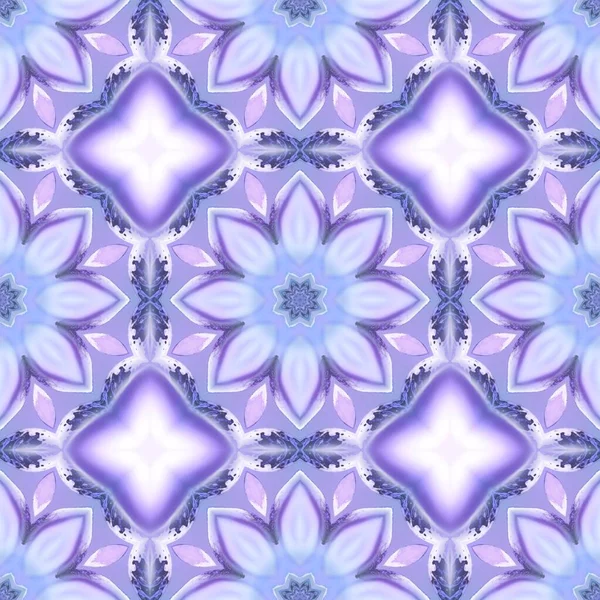 Traditional Seamless Violet Pattern Design Inspired Tile Art Portugal Spain —  Fotos de Stock