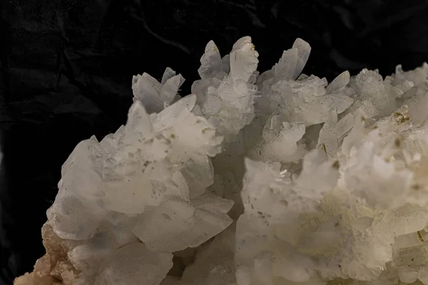 Crystals Calcite Mineral Sample Black — Stock Photo, Image