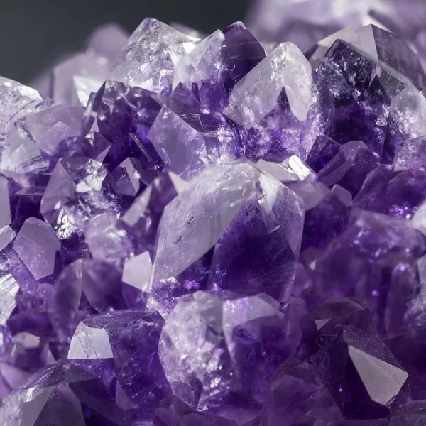 Violette Kristalle Aus Amethyst Quarz — Stockfoto