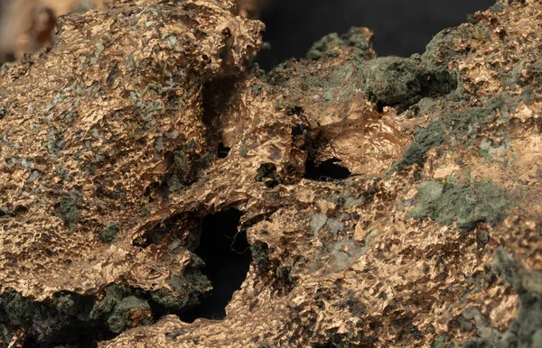Close Native Copper Mineral Sample — Stock Photo, Image