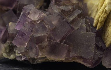 Violet Fluorite Mineral Sample Close-up