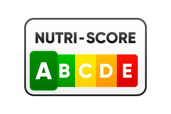 Nutri Score Sticker Nutri Score System Sign Health Care Symbol — Vector de stock