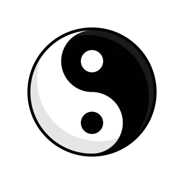 Balance Yin Yang Yang Zen Buddhism Symbolic Eastern Culture Concept — Vettoriale Stock