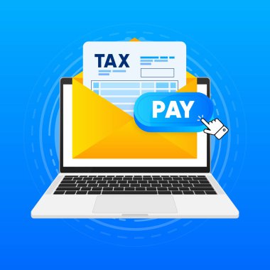Subscription Payment 3d vector icon. Message with a monthly payment invoice for a registered member and with recurring payment icon. Tax pay date. Vector illustration