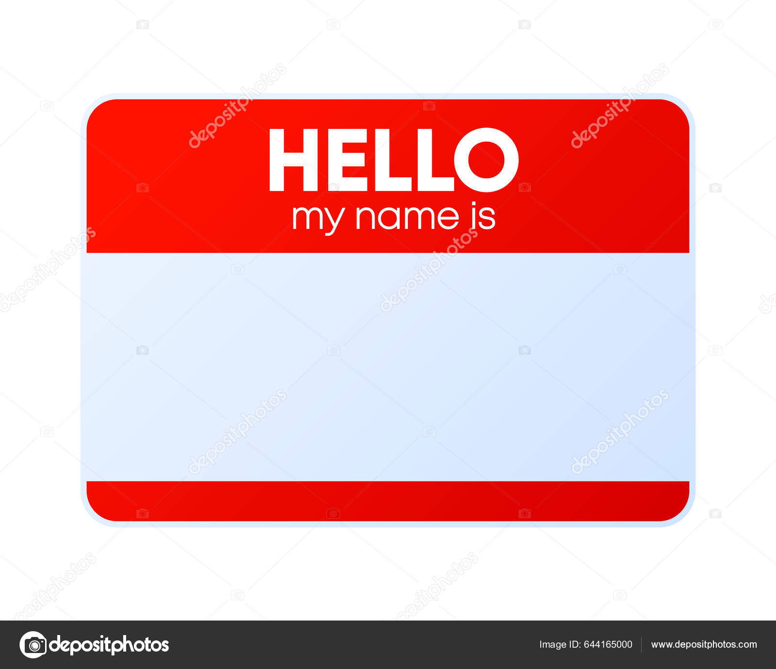 Name Badge Hello Name Badge Name Tag Paper Card Identification Stock Name Badge Hello Name Badge Name Tag Paper Card Identification Stock