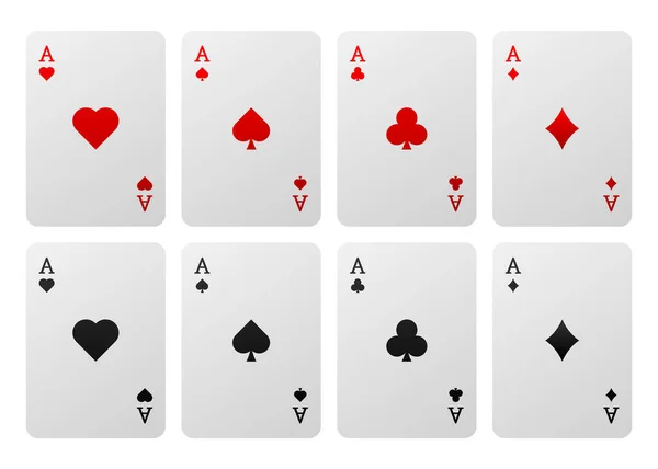 Костюм Колоди Гральних Карт Концепція Казино Покерні Картки Азартні Ігри — стоковий вектор