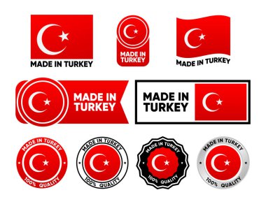 Hindi etiketi koleksiyonunda yapılmış. Türkiye 'de izole edilmiş bir pul seti. Yüzde yüz kalite. Kalite güvencesi kavramı. Vektör illüstrasyonu