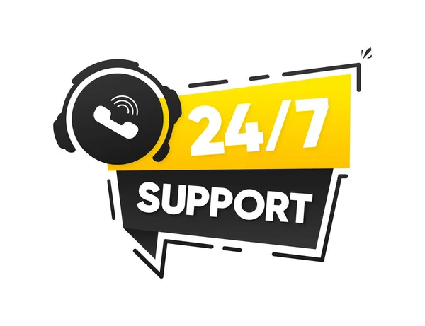 Tech Support Chat Support Service Für Anwenderberatung Customer Support Flachbanner — Stockvektor