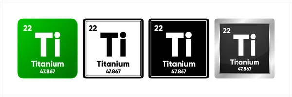 Титановий Хімічний Елемент Атомним Числом Значеннями Атомної Маси Електронегативності Концепція — стоковий вектор