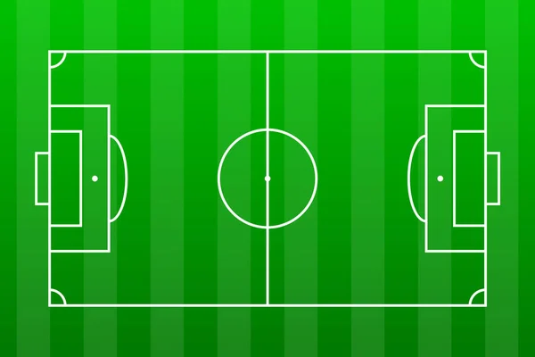 足球场 球场绿草斑纹 足球训练和锦标赛的区域规划 矢量说明 — 图库矢量图片