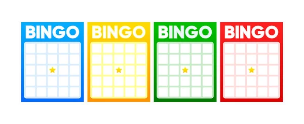 Bilhetes Lotaria Cartões Bingo Lotto Com Números Jogo Keno Folhas — Vetor de Stock
