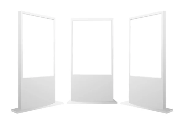 Leuchtkasten Für Leere Werbebanner Vertikale Plakatmockup Plakatwand Unterschiedlicher Position Hier — Stockvektor