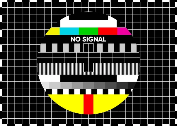 Eine Verzerrte Panne Kein Fernsehsignal Netzwerk Ohne Signal Abstrakter Hintergrund — Stockvektor