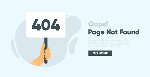 Error 404 Página Encontrada Banner Cable Toma Enchufe Error Del — Archivo Imágenes Vectoriales