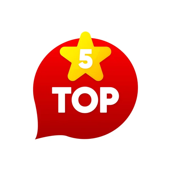 Top Ratingový Graf Nejlepší Žebříčku Štítek Pro Web Video Promo — Stockový vektor