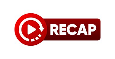 Özet Video. Düğme Yeniden Oynat. Video oyunu. Yayını izliyorum. Vektör illüstrasyonu