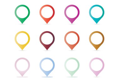 Arkaplanda harita işaretleyicileri vektör illüstrasyonunu ayarla