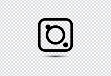 Web camera icon on transparent transparency  