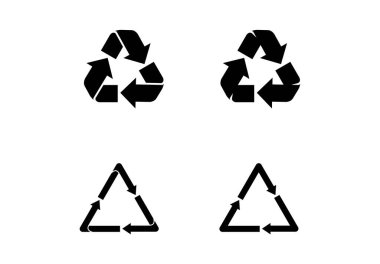 Arkaplanda Geri Dönüşüm simgesi vektör resimlemesini ayarla