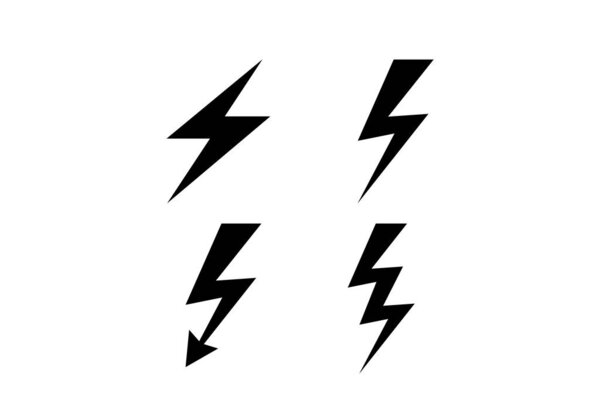Lightning icon set  vector illustration on background