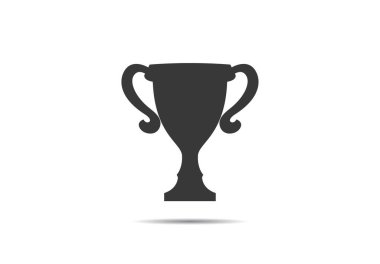 Arkaplanda kupa simgesi vektör illüstrasyonu