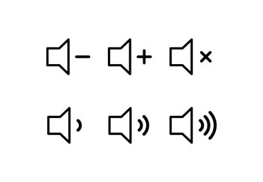 Ses denetim simgeleri vektör illüstrasyonuName