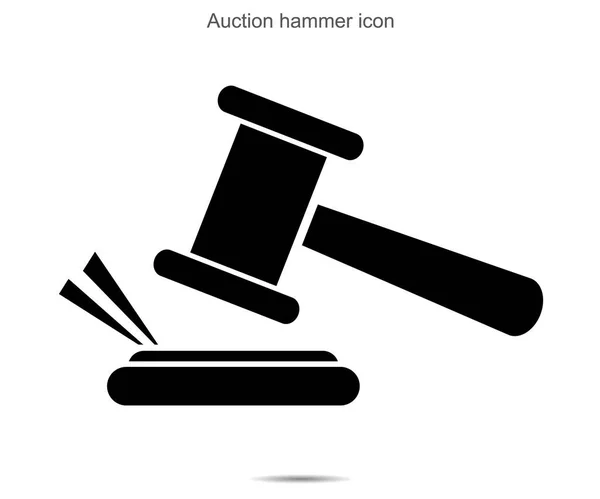 Auction Hammer Icon Vector Illustration — Stock Vector