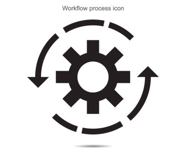 Workflow process icon vector illustration on background clipart