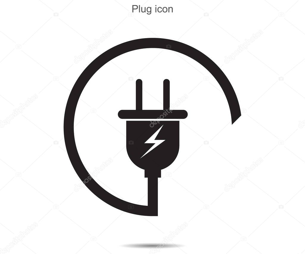 Plug  icon vector illustration on background