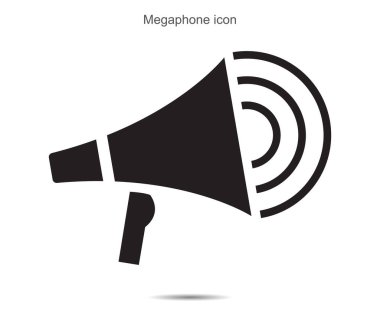 Arkaplanda megafon simgesi vektör çizimi