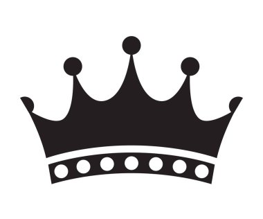Arkaplanda Crown simgesi fikirleri tasarım vektör çizimi grafiği