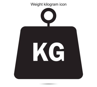 Arkaplanda ağırlık kg tasarım vektör çizimi grafiği