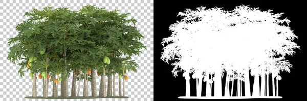 背景上有面具的棕榈树 3D渲染 — 图库照片