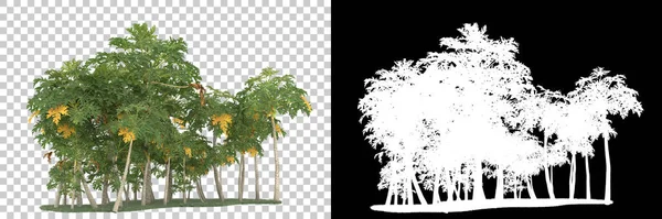 背景上有面具的棕榈树 3D渲染 — 图库照片