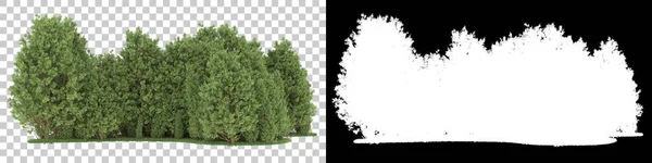 背景上有面具的森林 3D渲染 — 图库照片