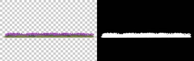 Çimenler arka planda maskeyle izole edilmiş. 3d görüntüleme - illüstrasyon