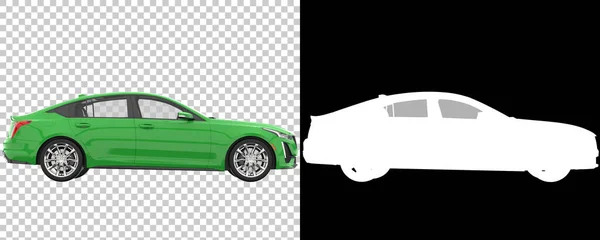 Modern car on transparent background. 3d rendering - illustration