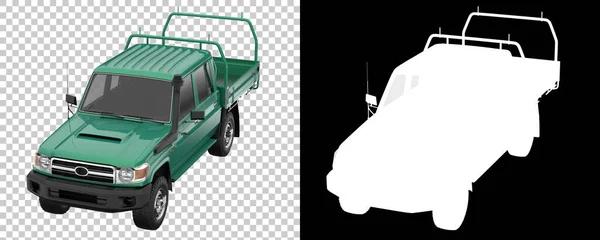 Stock image Pickup truck isolated on background with mask. 3d rendering - illustration