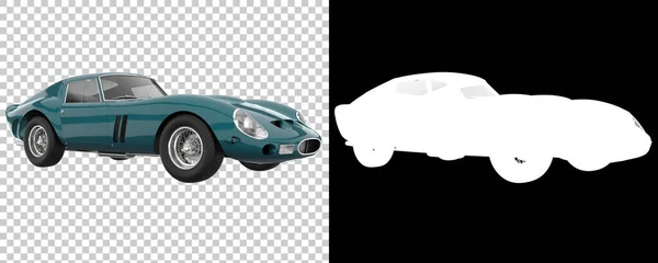 Sport car isolated on background with mask. 3d rendering - illustration