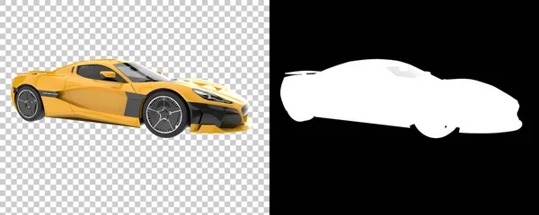 Super car on transparent background. 3d rendering - illustration
