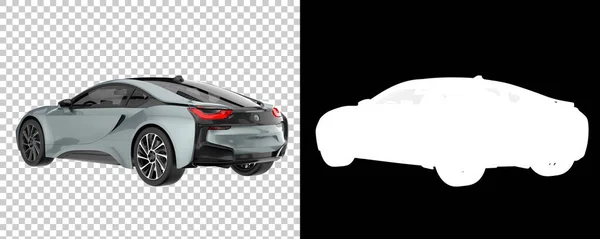Super car on transparent background. 3d rendering - illustration