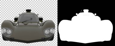 Sport car isolated on background with mask. 3d rendering - illustration