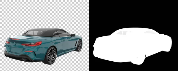 Sport car on transparent background. 3d rendering - illustration