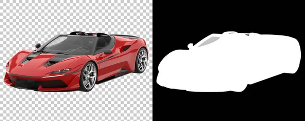 Sport car isolated on background with mask. 3d rendering - illustration