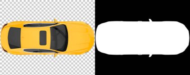 Sport car isolated on background with mask. 3d rendering - illustration