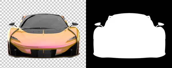Hyper car isolated on background with mask. 3d rendering - illustration